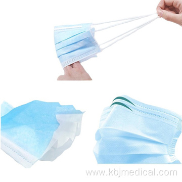 Disposable Medical Face Masks with Knitted Earloops